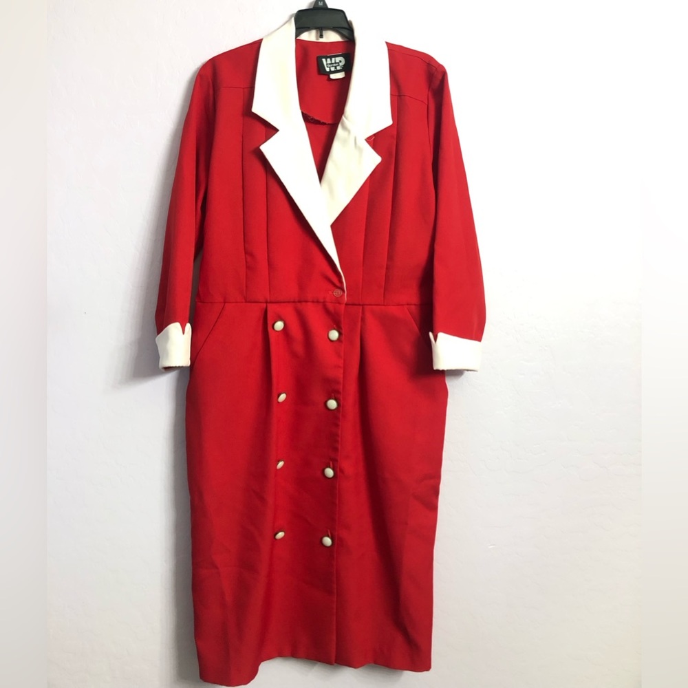 Red vintage 1980s dress